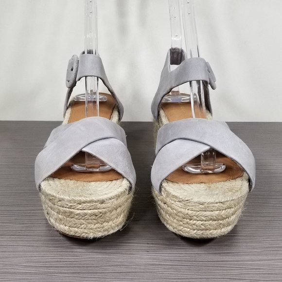 Halogen Emery Blush Platform Espadrille, Gray Suede, Womens Size 6 M - Picture 2 of 10